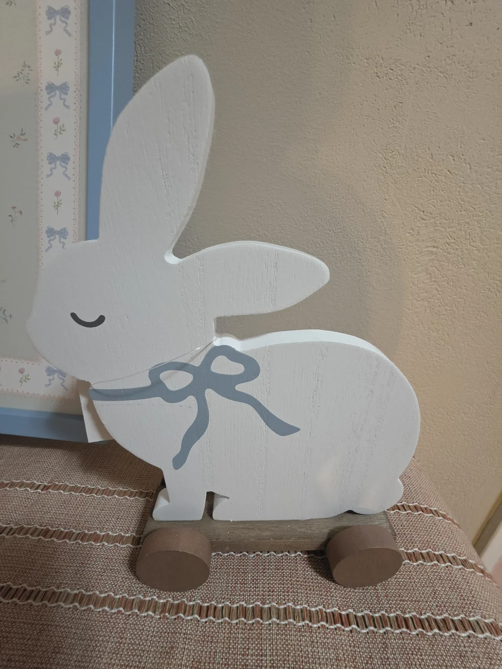 Hobby Lobby Pink & Blue Bunny Framed Art Set
